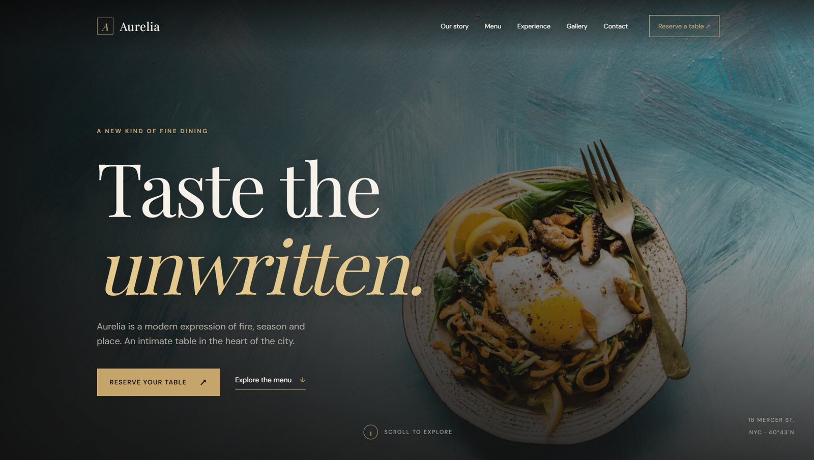 Aurelia - Dark Luxury Restaurant